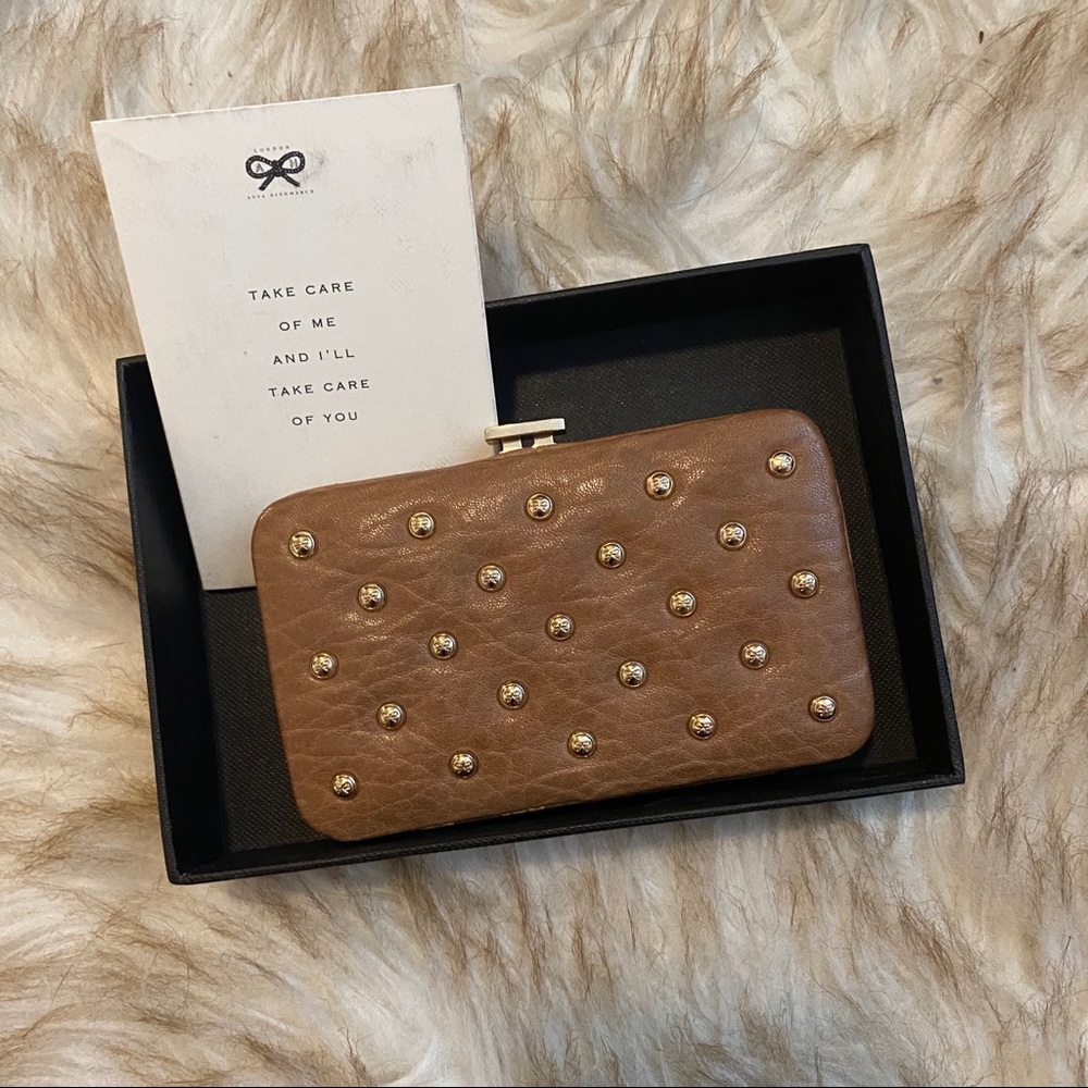 Anya Hindmarch card holder case brown Caramel